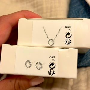 swarovski pendant and earring set! Never opened.